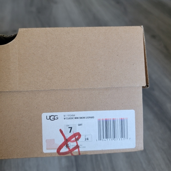 UGG Classic Mini Snow Leopard Suede Boot - Picture 8 of 10